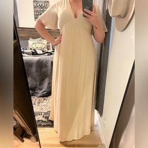 Pink blush maternity maxi dress